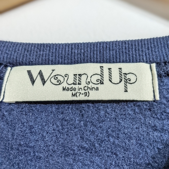 Blue Night Stars Boyfriend Oversized Sweatshirt, Size Medium, New - Picture 3 of 3